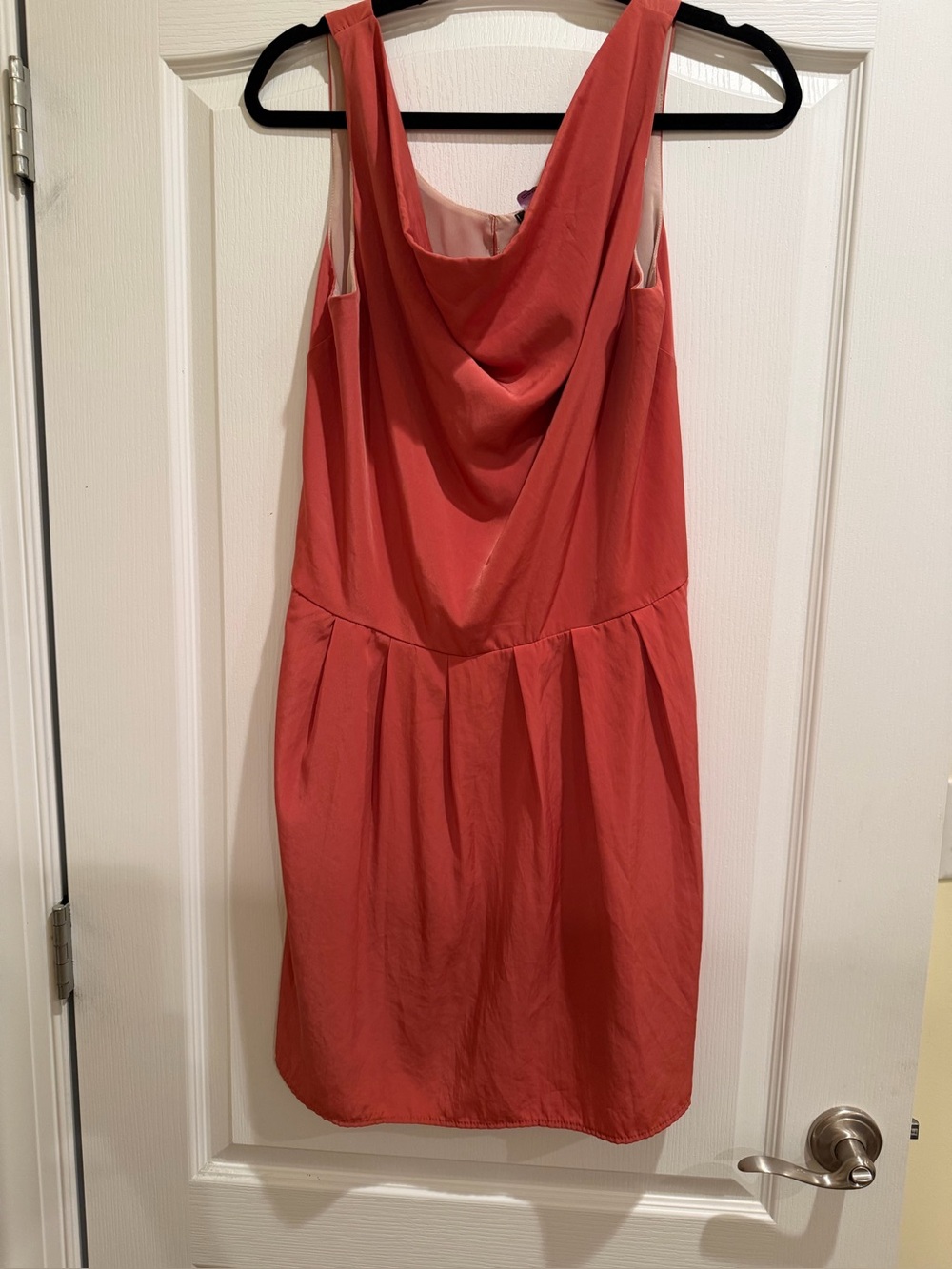 GLAM Sleeveless Coral Cowl Neck Dress